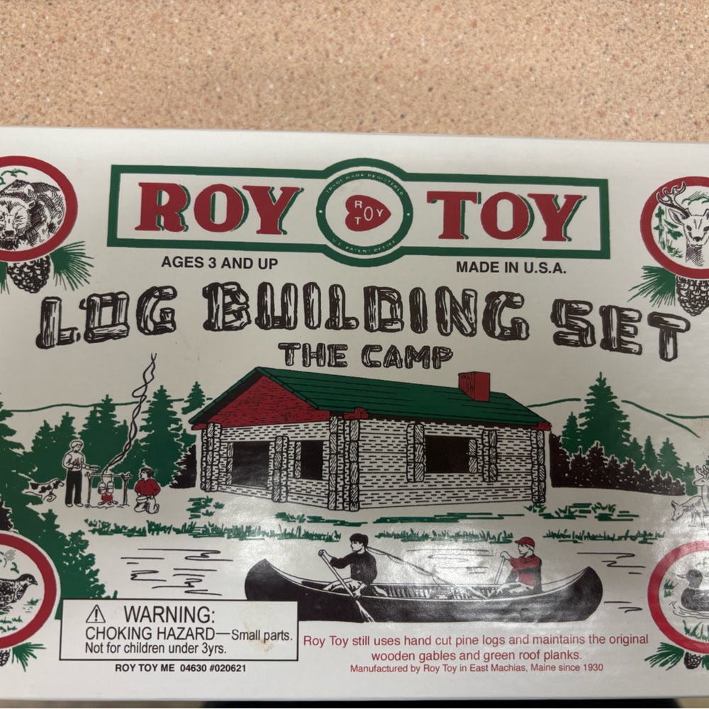 Roy Toy Log Building Set - Green, Red & Black Graphics